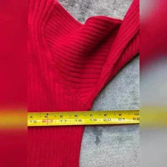 Liz Claiborne Studio Sweater Womens Size Medium Turtleneck Cotton Knit Sweater - Picture 9 of 10